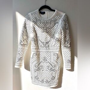 Bebe quilted studded mini dress